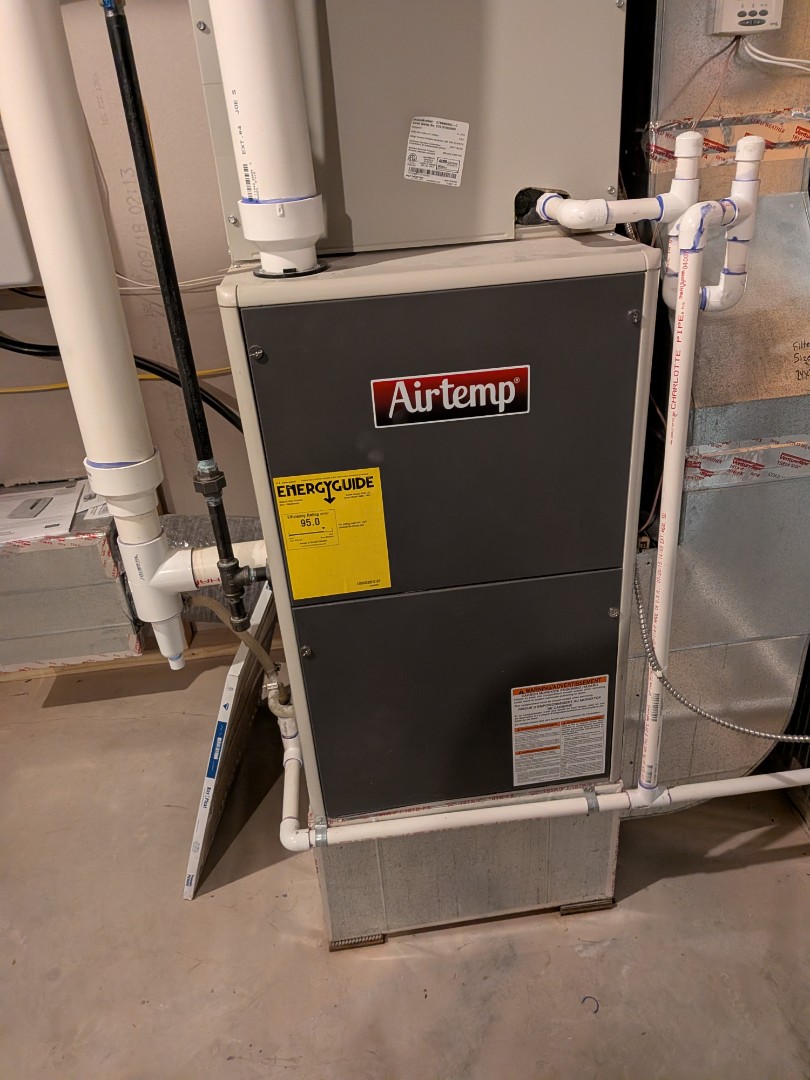 Heating service- Routine maintenance on Air Temp propane furnace and General Aire humidifier.