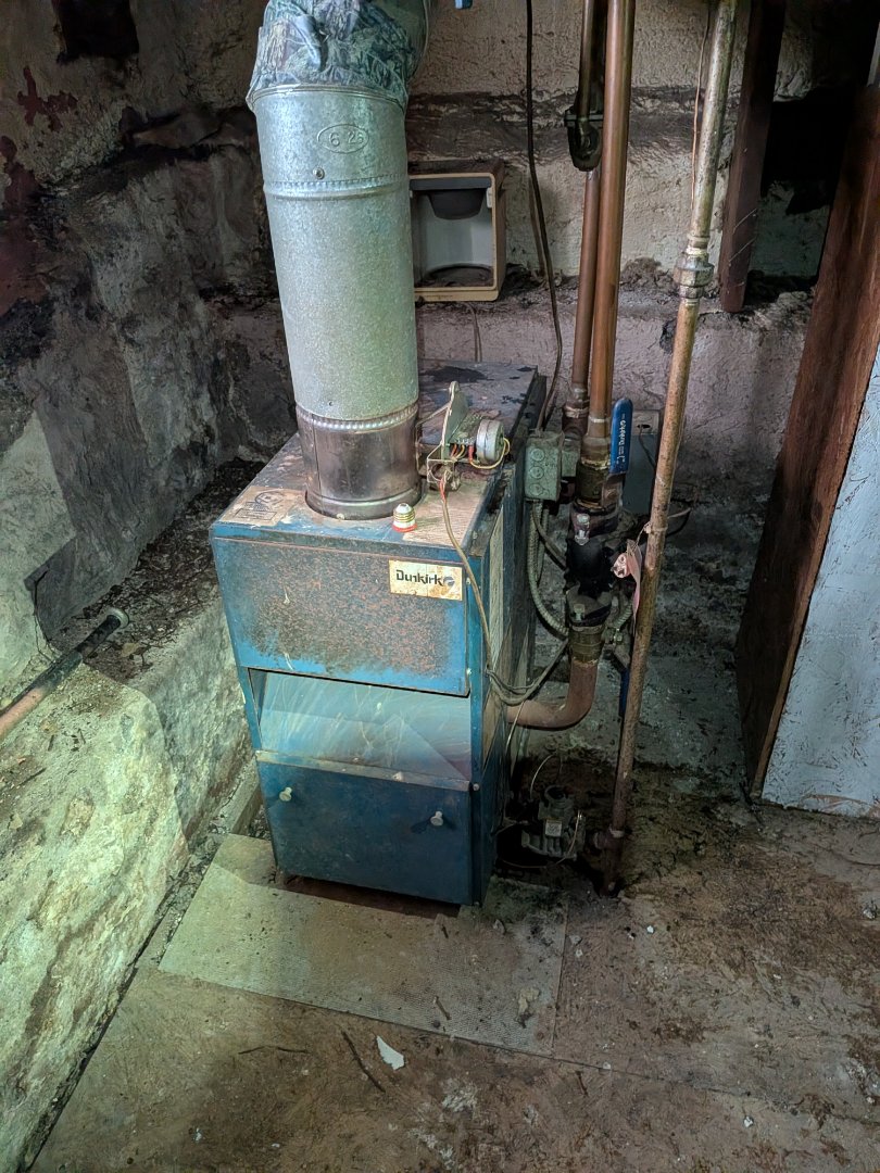 Heating service- baseboard repair and bleeding of line on a Dunkirk boiler 