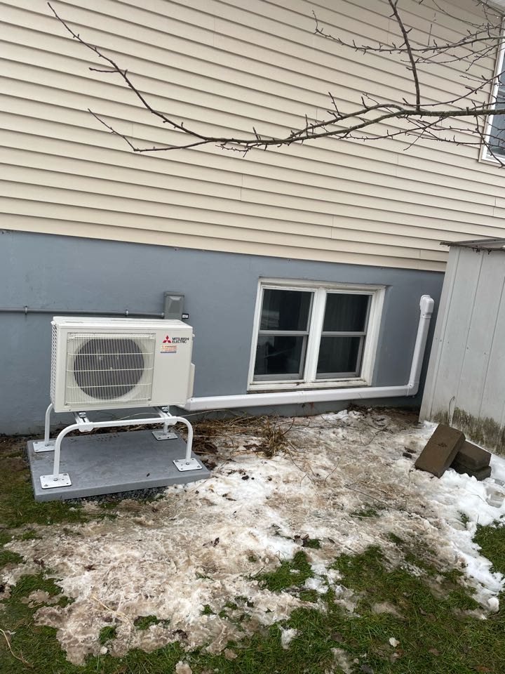 Mitsubishi electric single zone ductless install.