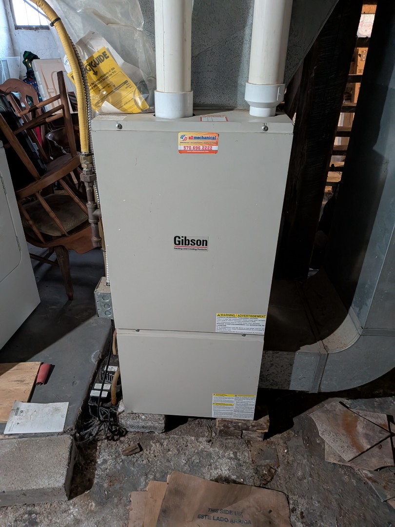 Heating service- Routine maintenance on gas furnace and complimentary service on gas water heater.