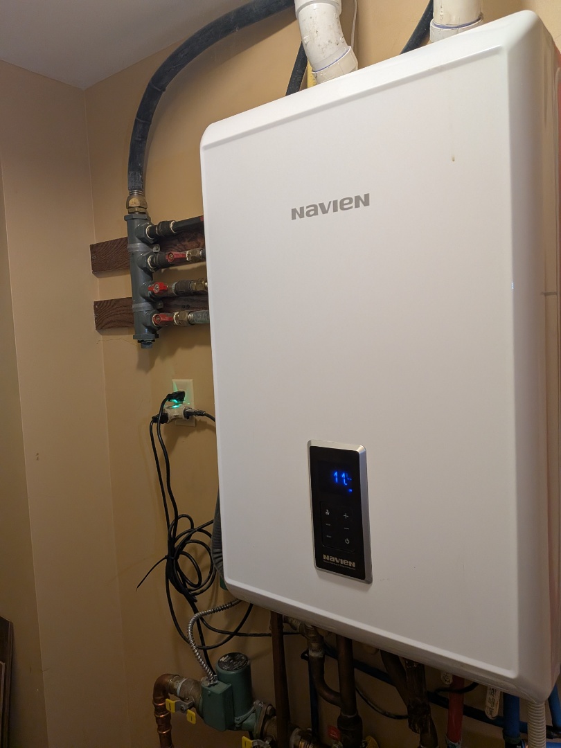 Heating service- Routine maintenance on Trane heat pump and navien hot water system.