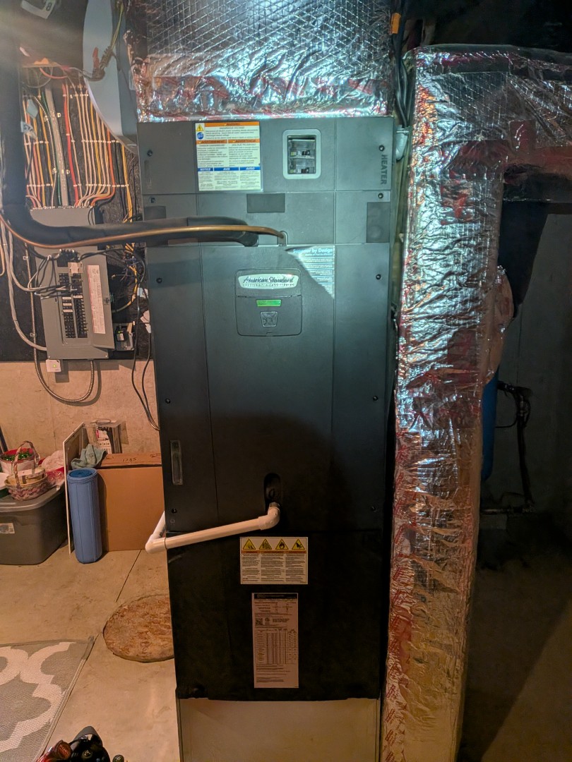 Heating service- Routine maintenance on Trane heat pump and navien hot water system.