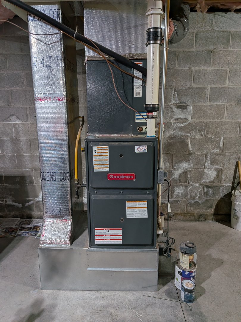 Heating service- routine maintenance on goodman gas furnace and Rinnai water heater. routine maintenance on goodman ac system 
