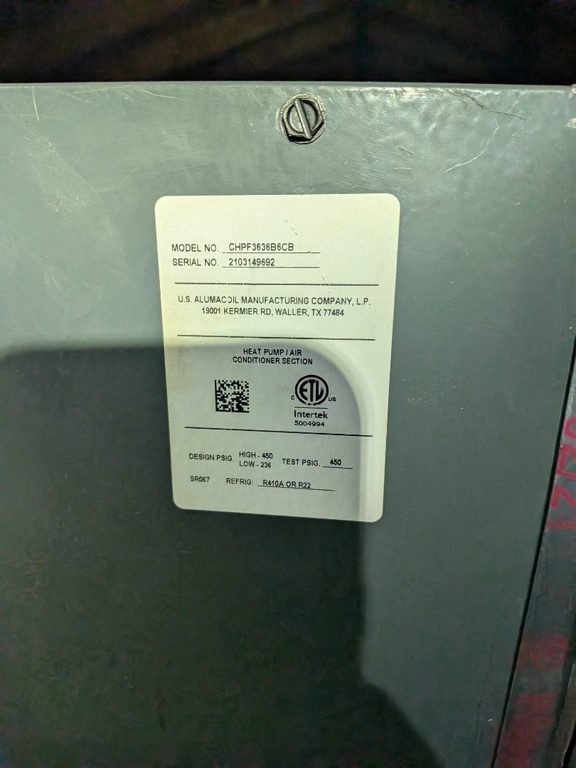 yearly maintenance service on Amana furnace and AC system.