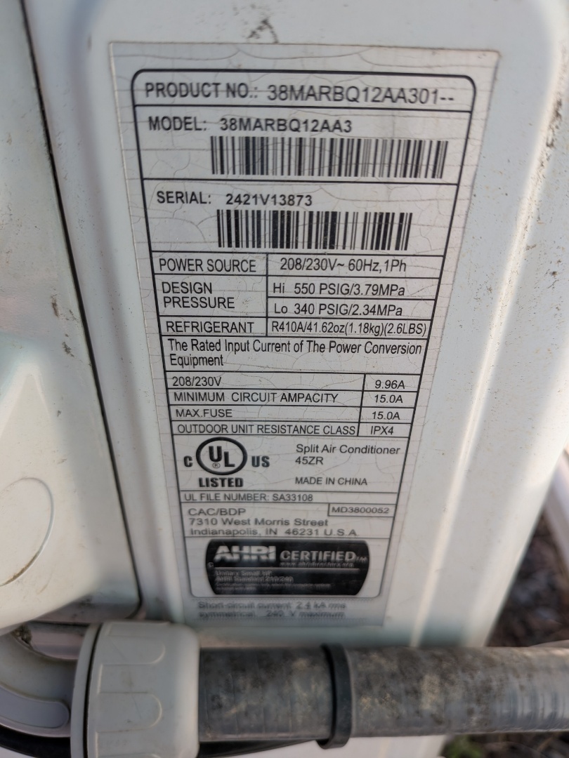 Ac service - carrier ductless system repair 