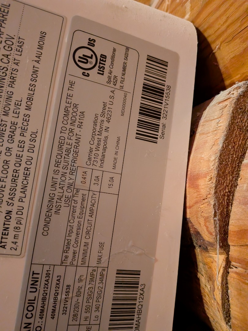 Ac service - carrier ductless system repair 