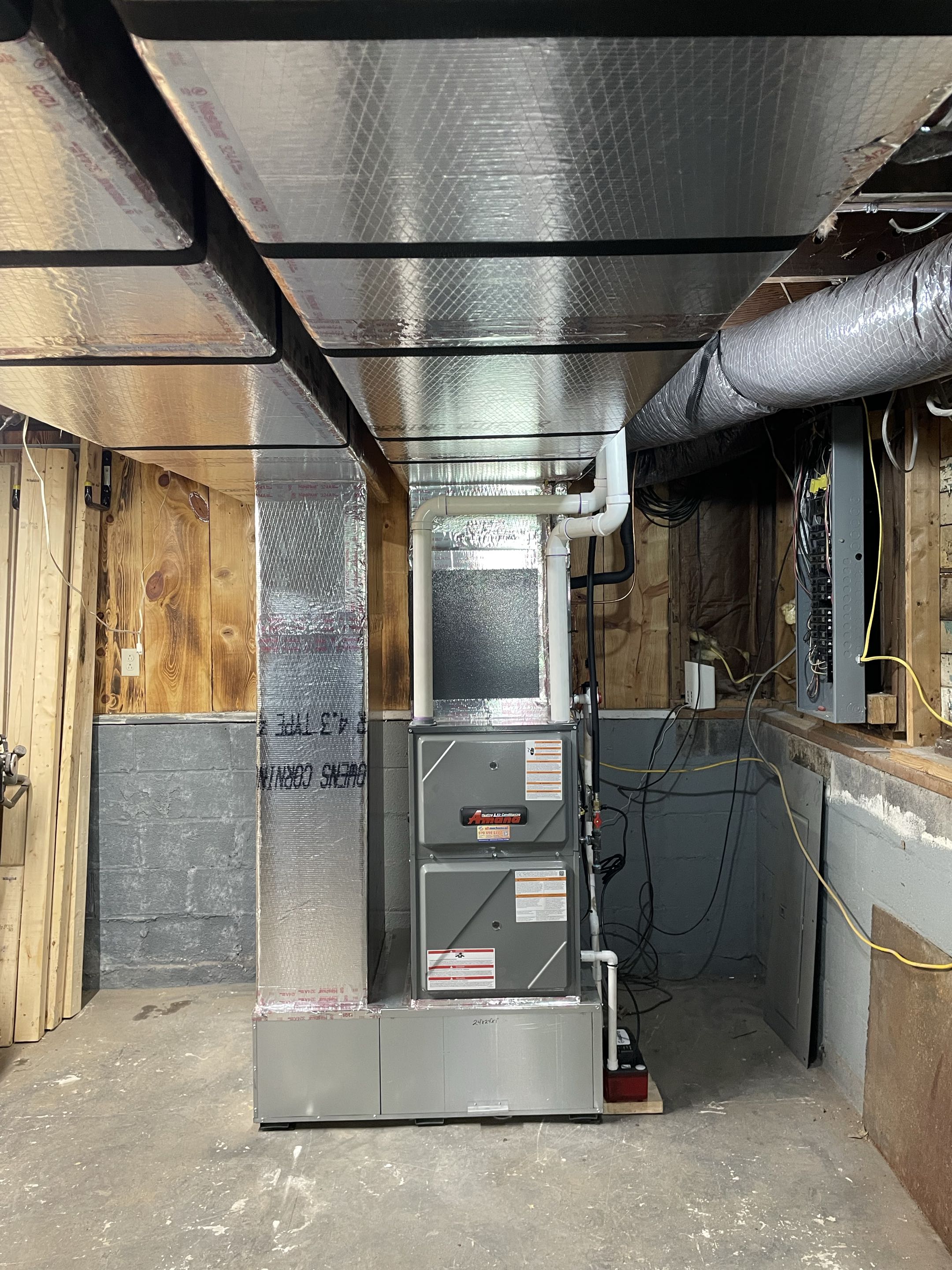 Amana heating and air conditioning furnace and ac install