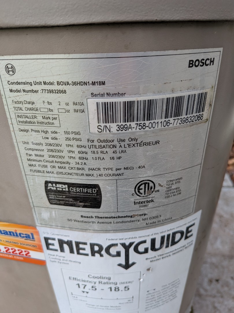 Ac service- 2 Bosch heat pumps routine maintenance.