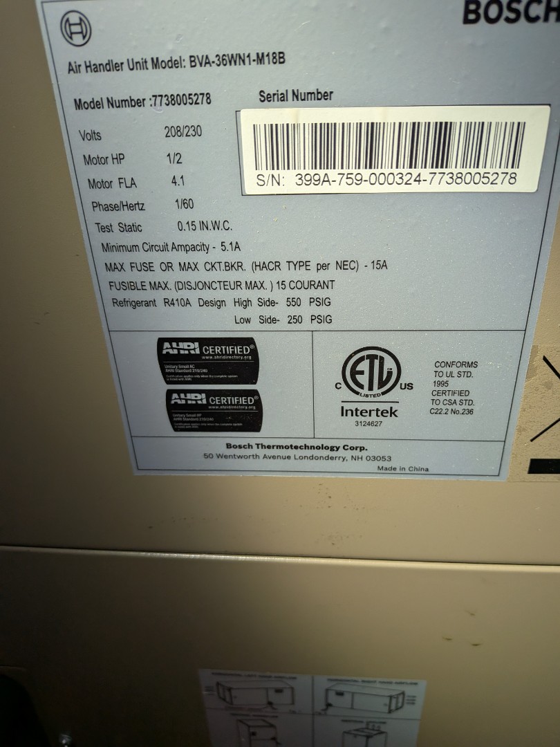 Ac service- 2 Bosch heat pumps routine maintenance.