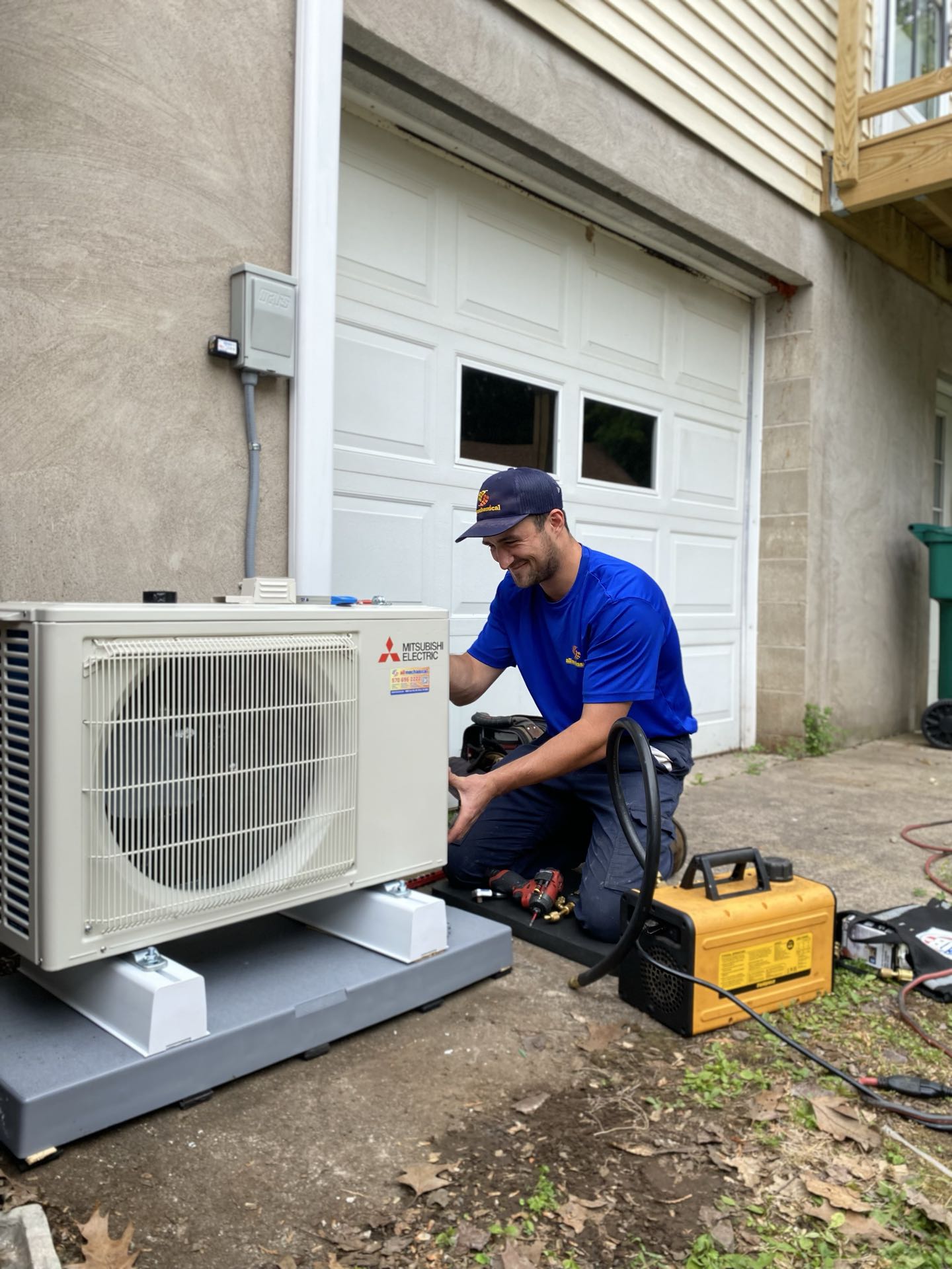 Replacement of dated mini split with a new Mitsubishi electric single zone 12,000 btu ductless 