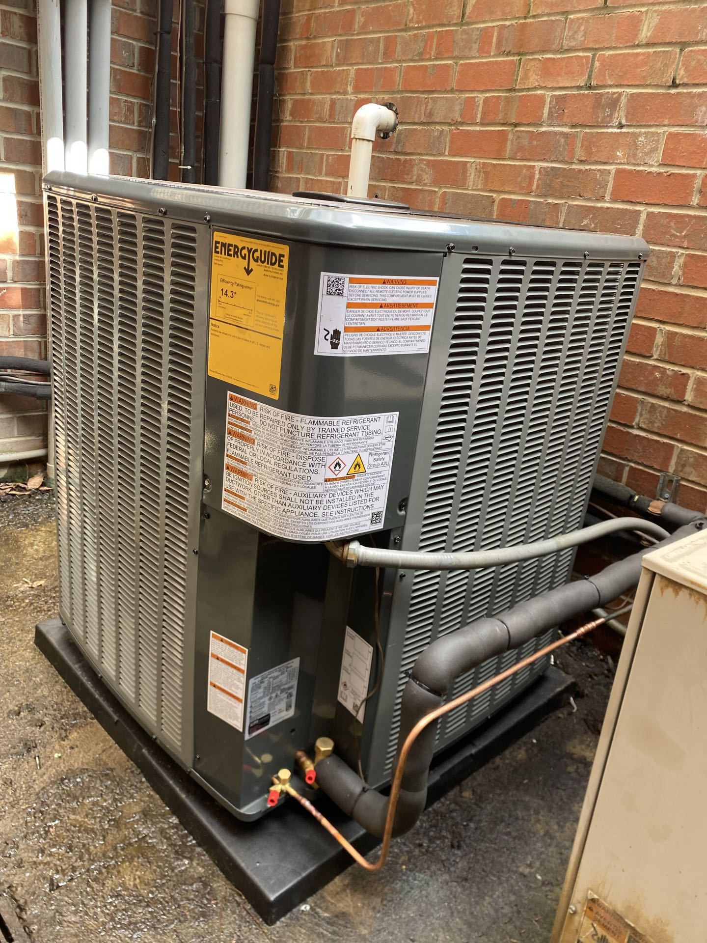 Amana A/C coil and condenser installation 