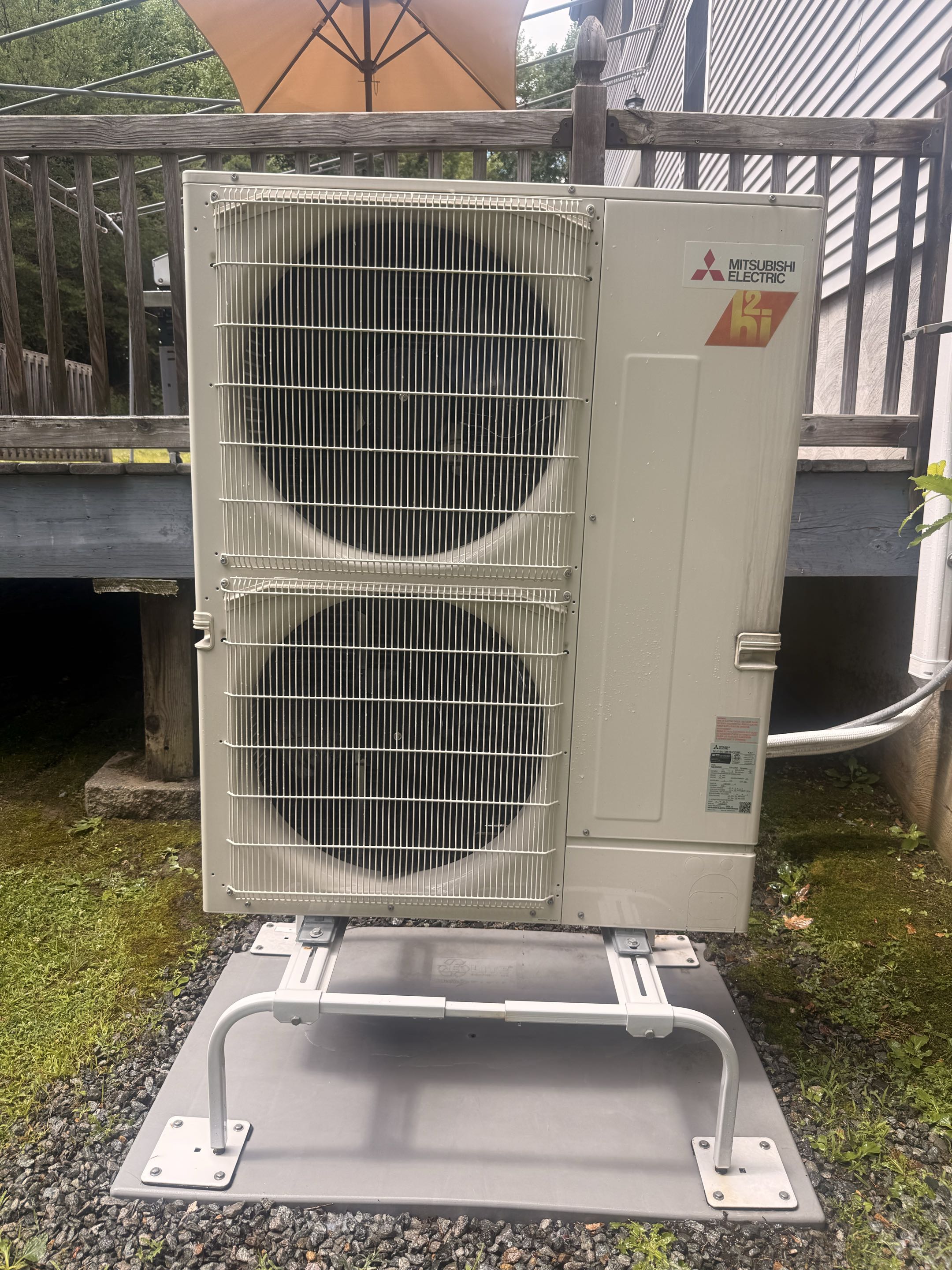 Routine maintenance on Mitsubishi Hyper Heat heat pump