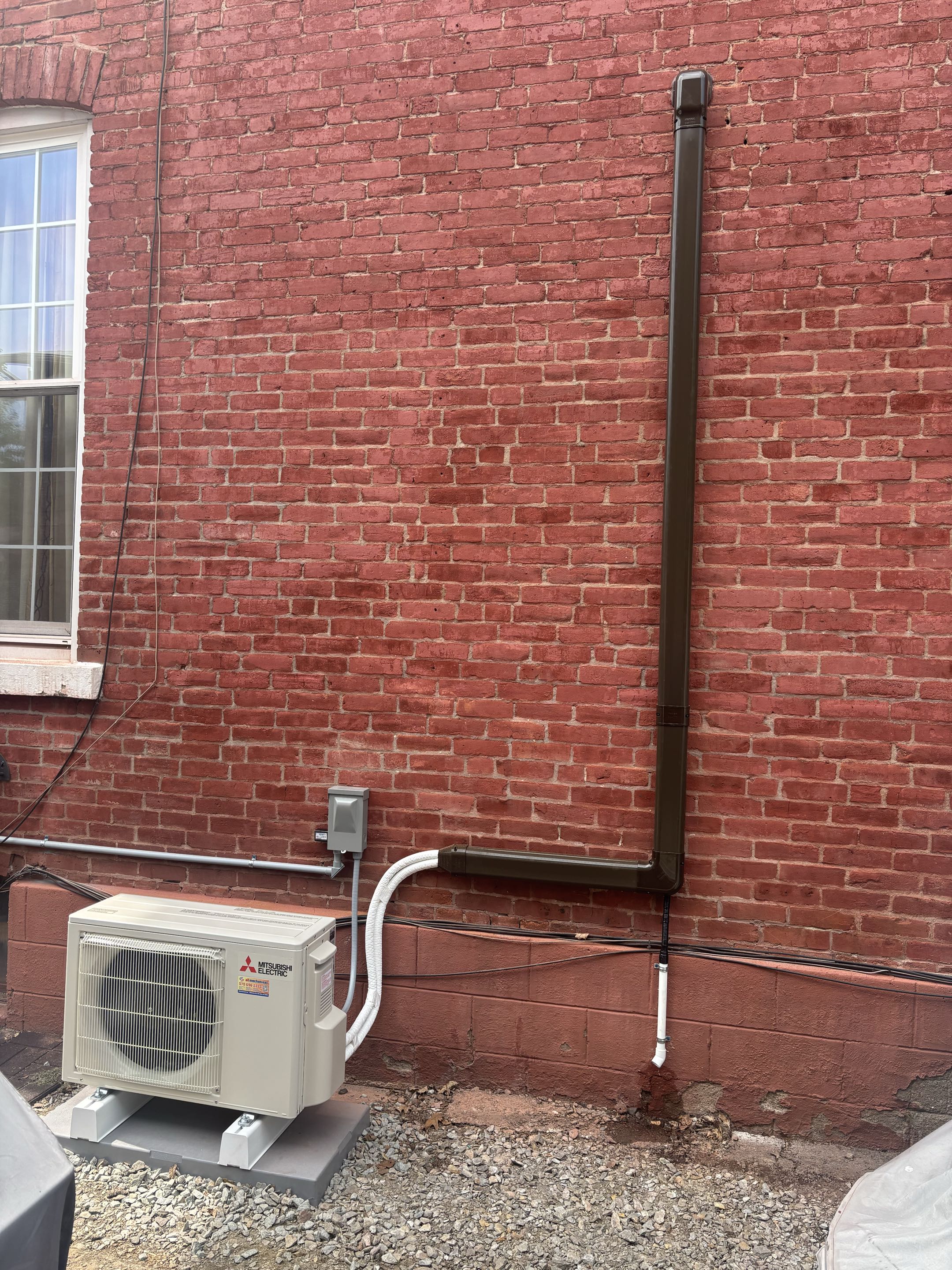 Mitsubishi Electric double zone and single zone ductless install.  