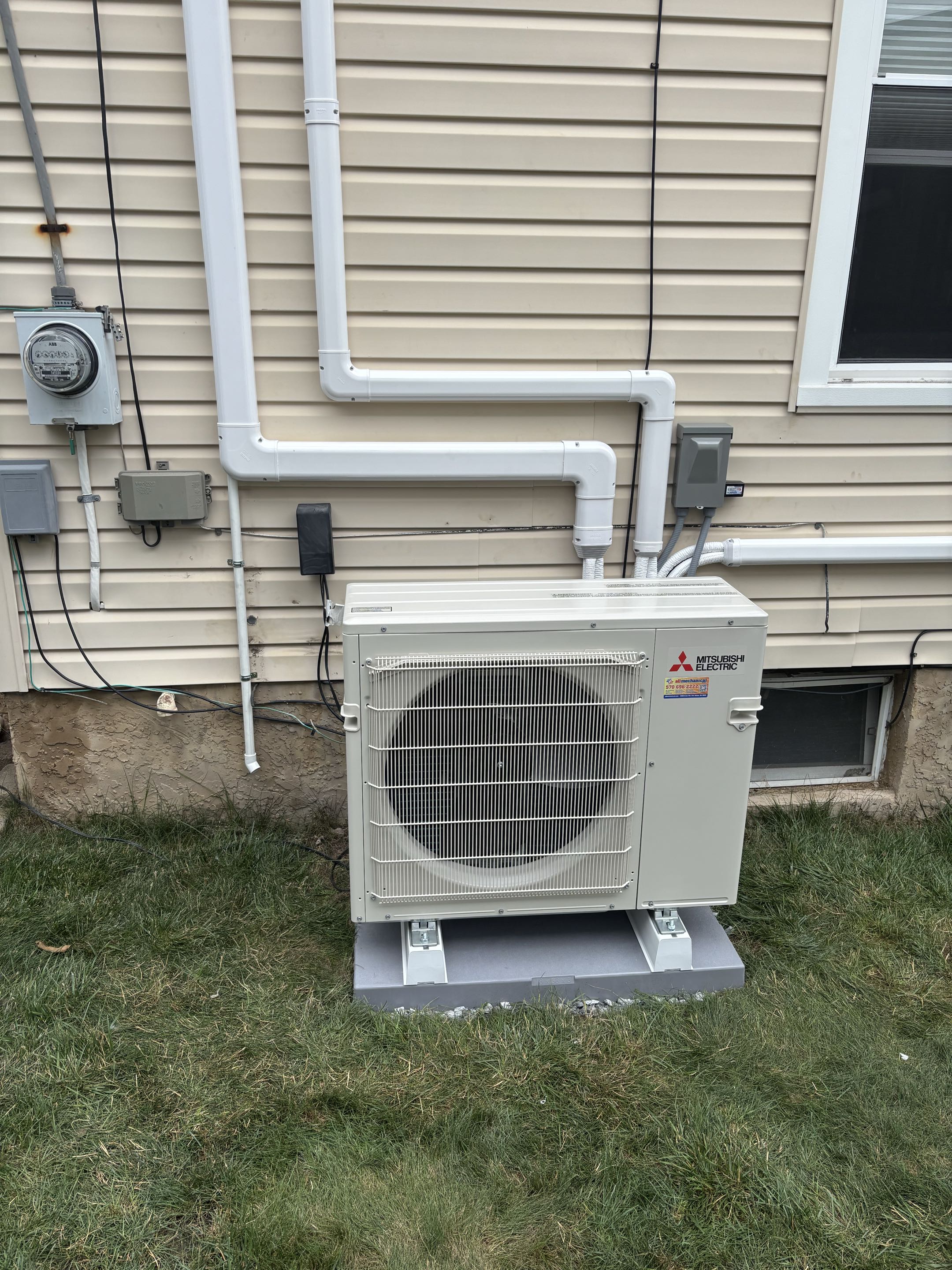 Mitsubishi Electric four zone ductless install. 