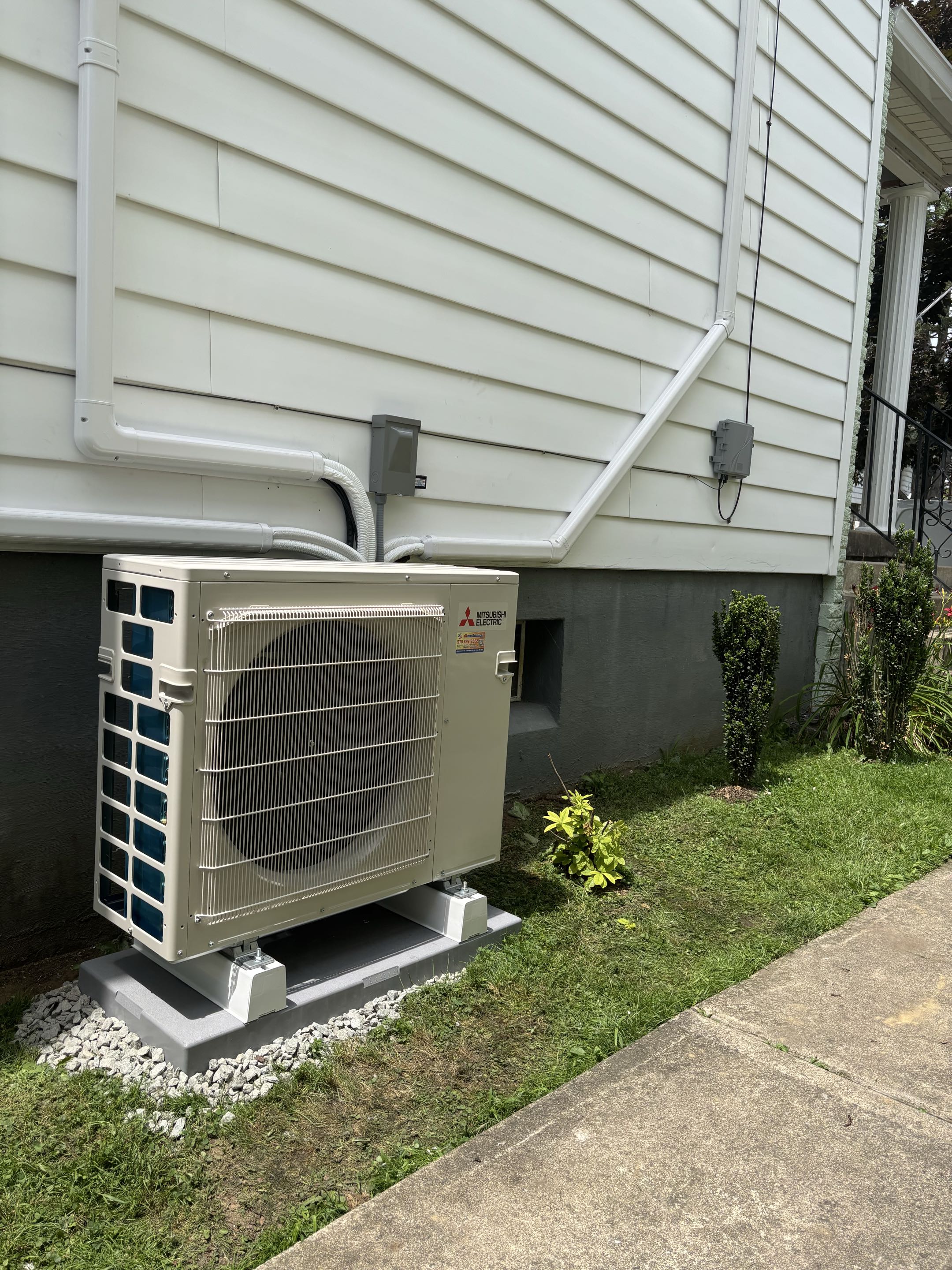 Mitsubishi Electric three zone ductless install. 