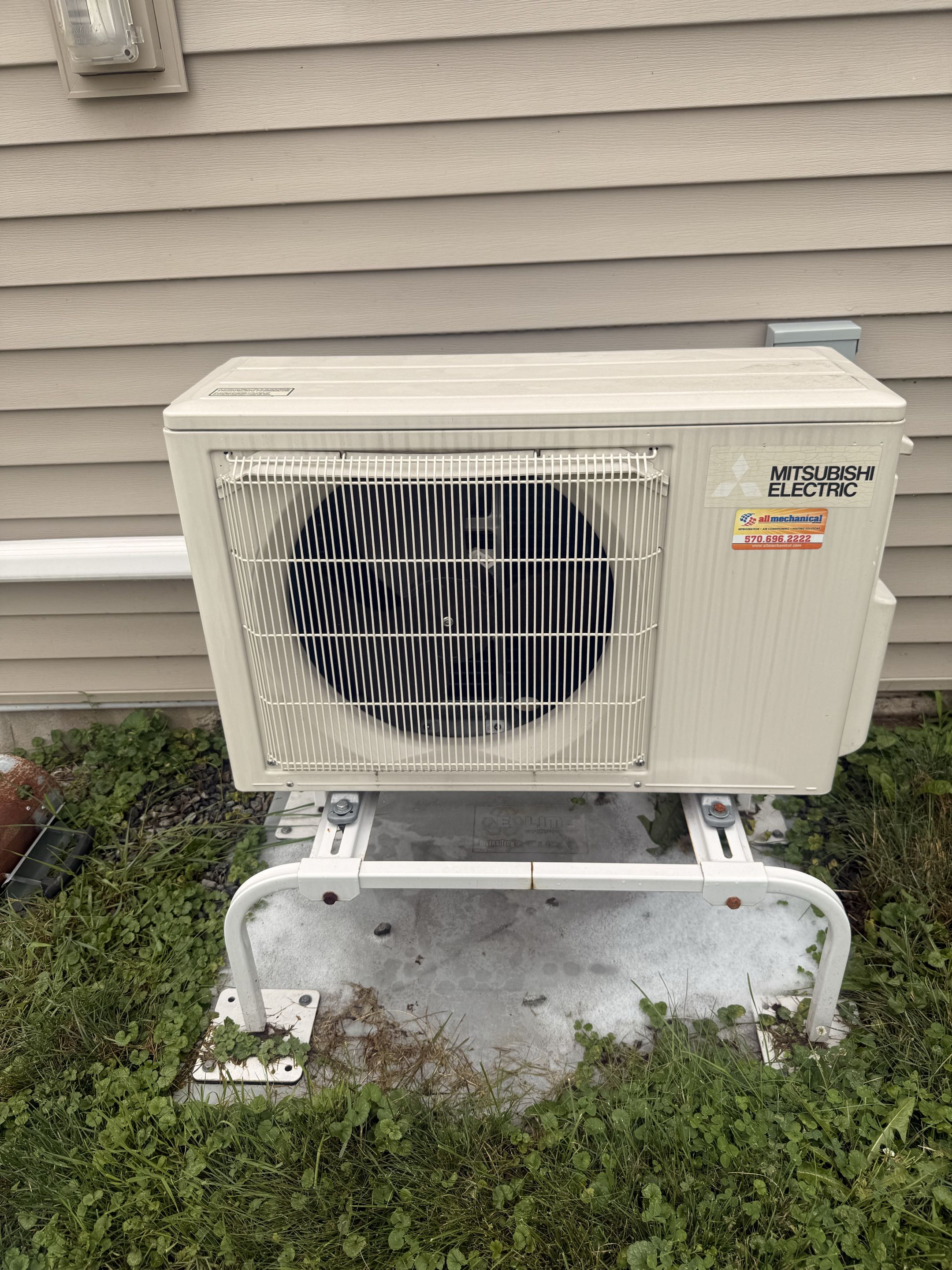 Routine maintenance on Amana Heat Pump & Mitsubishi Ductless mini split units 