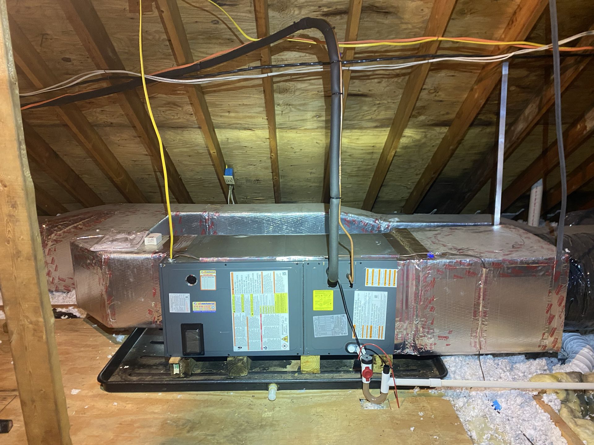 Amana air handler attic A/C replacement 