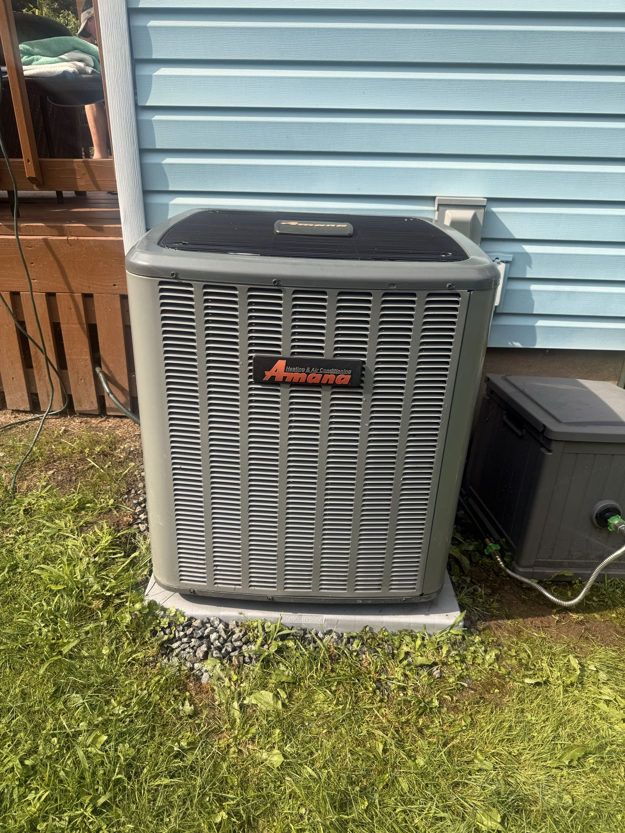 Routine maintenance on Amana gas furnace and AC system