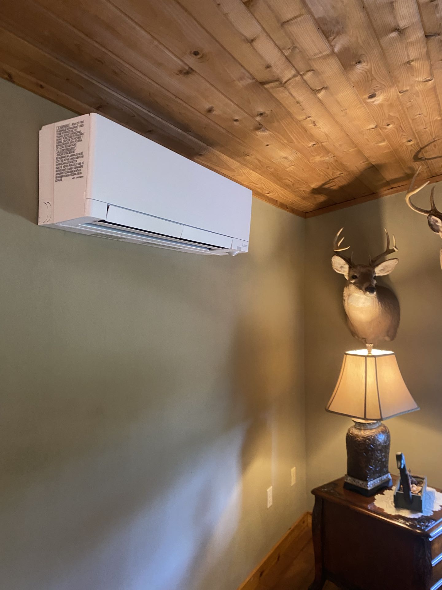 Mitsubishi electric single zone 18,000btu hyper heat installation 