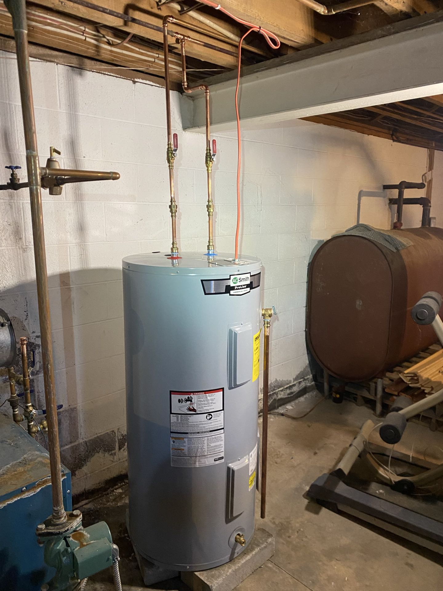 AO smith 50 gallon electric water heater installation 