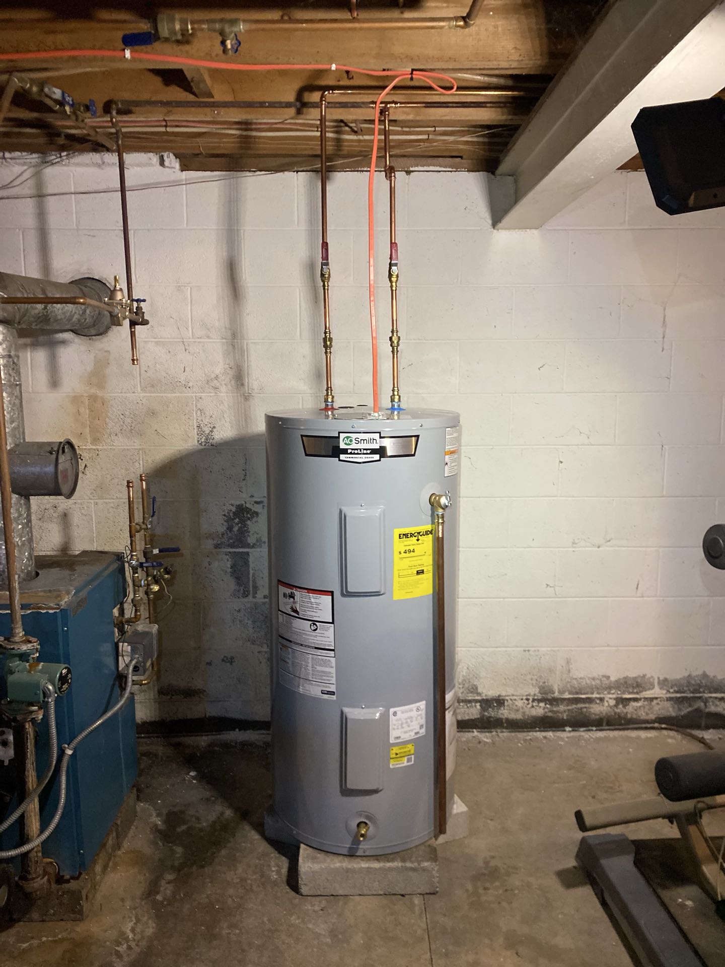 AO smith 50 gallon electric water heater installation 
