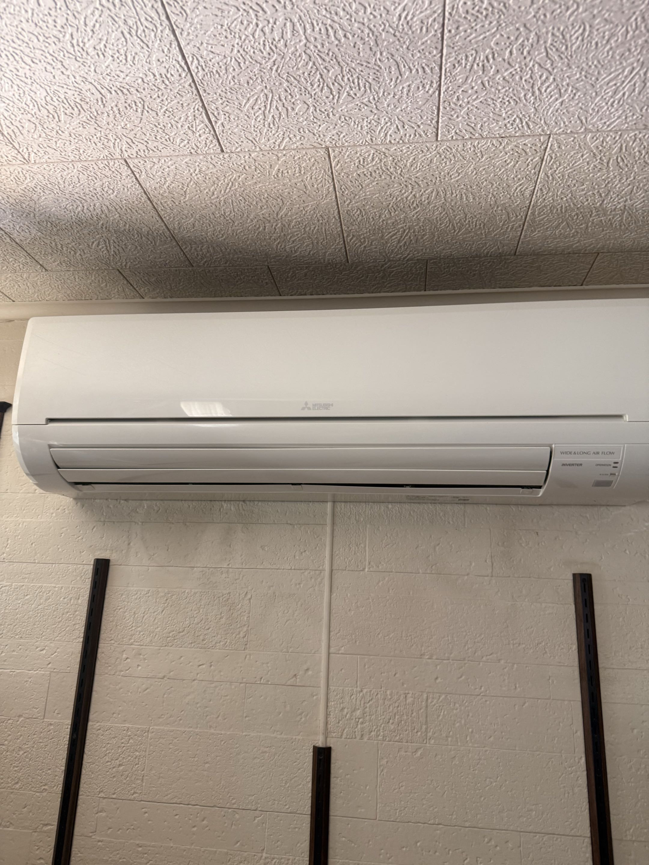 Routine maintenance on Peerless gas fired steam boiler & Mitsubishi ductless system 