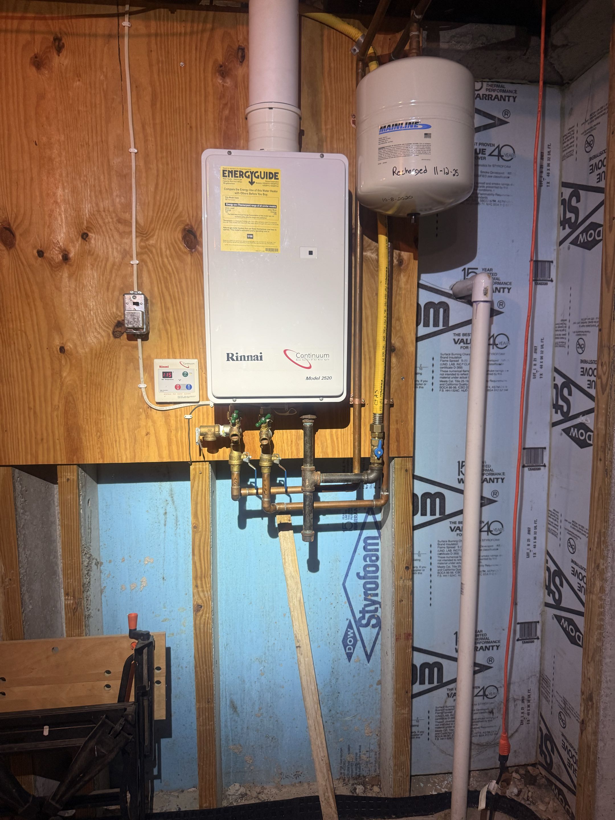Routine maintenance on gas fired furnace & Amana tankless water heater 