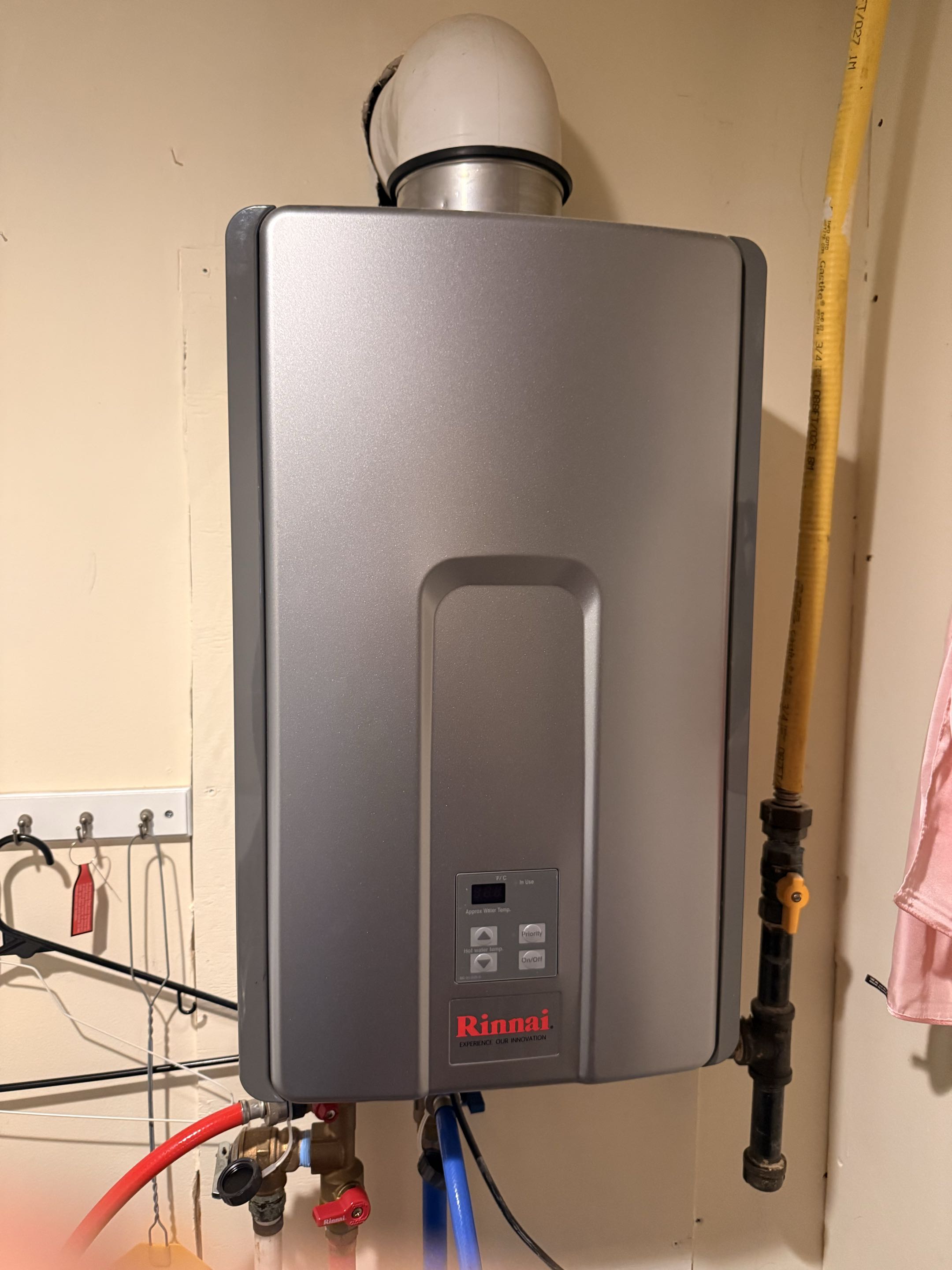 Routine maintenance on Fujitsu ductless system & Rinnai tankless water heater 