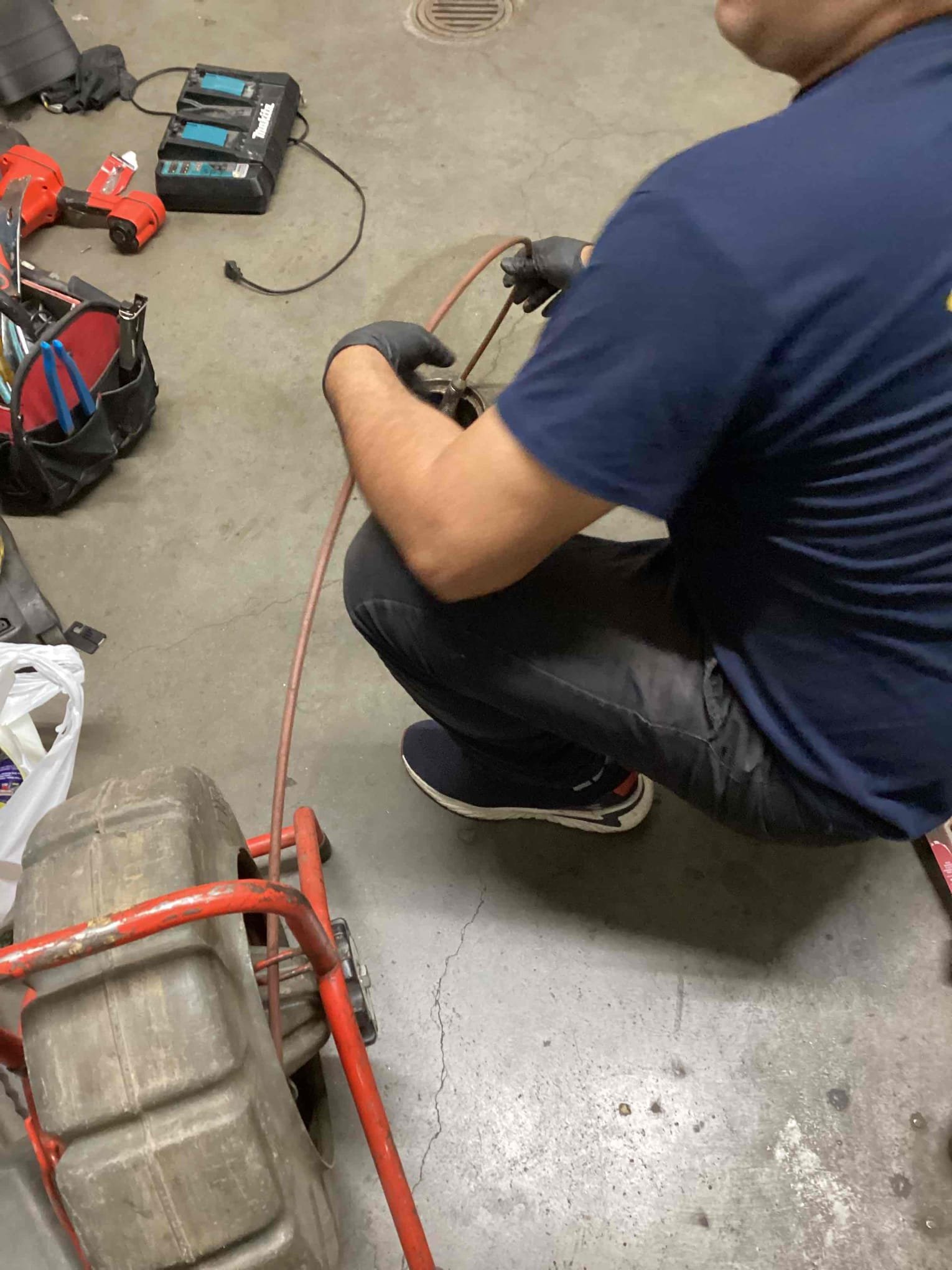 Need to perform camera inspection of sewer line in order to locate closest drains available to connect to in order to allow for wahser hook ups 