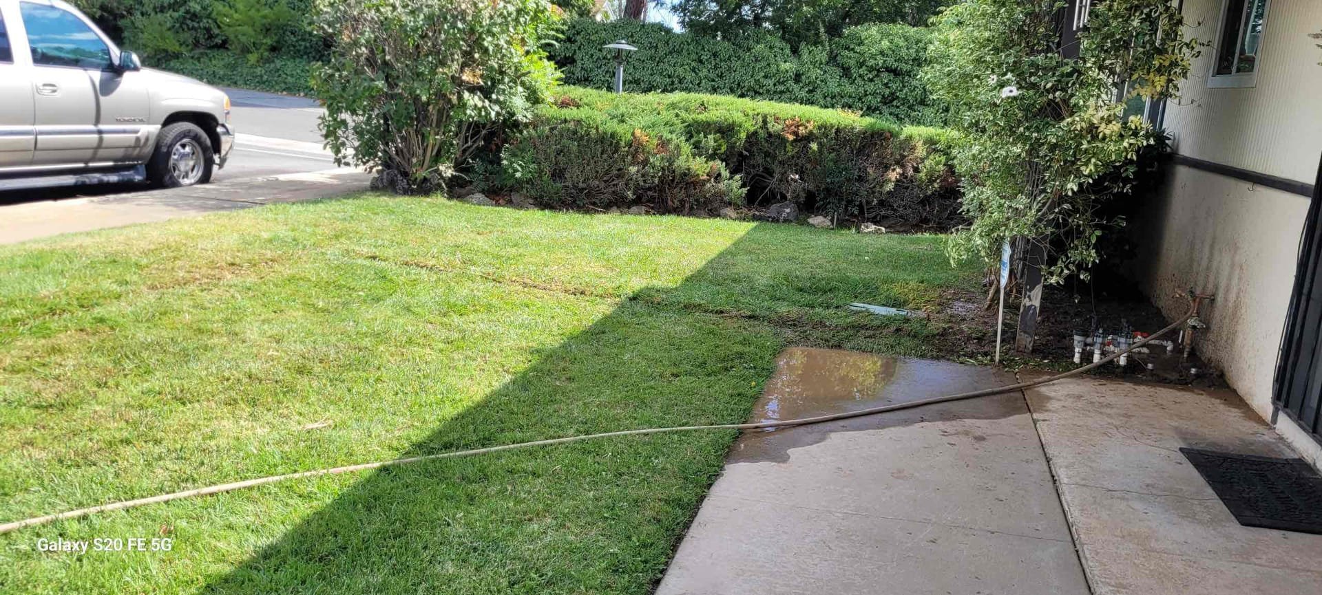 Customer has approximately 60’ of water service that needs to be dug up and replaced. The existing water main travels under driveway and in order to run the new line there is a chance we may need to saw cut and jackhammer concrete in order to run the new line. Explained we will attempt to auger and bore under the driveway in order to try and avoid having to patch concrete. 
Replaced entire water service and was able to avoid damage to driveway by boring under with new piping  Customer has approximately 60’ of water service that needs to be dug up and replaced. The existing water main travels under driveway and in order to run the new line there is a chance we may need to saw cut and jackhammer concrete in order to run the new line. Explained we will attempt to auger and bore under the driveway in order to try and avoid having to patch concrete. 
Replaced entire water service and was able to avoid damage to driveway by boring under with new piping