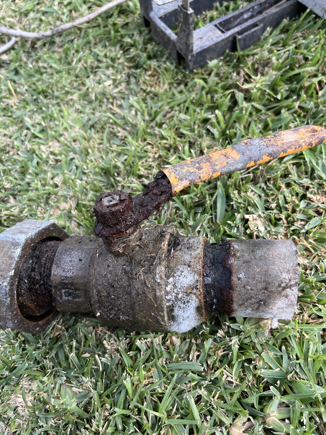 Customer had a 1.5” gas nipple that was leaking where it threaded into 1.5” ball valve in meter box. Removed section of pipe and plumbed in new shut off valve and nipples as needed. Noticed that existing gas lines where beginning to show signs of corrosion and explained to Cutsomer that eventually the rest of the system will have to get replaced 