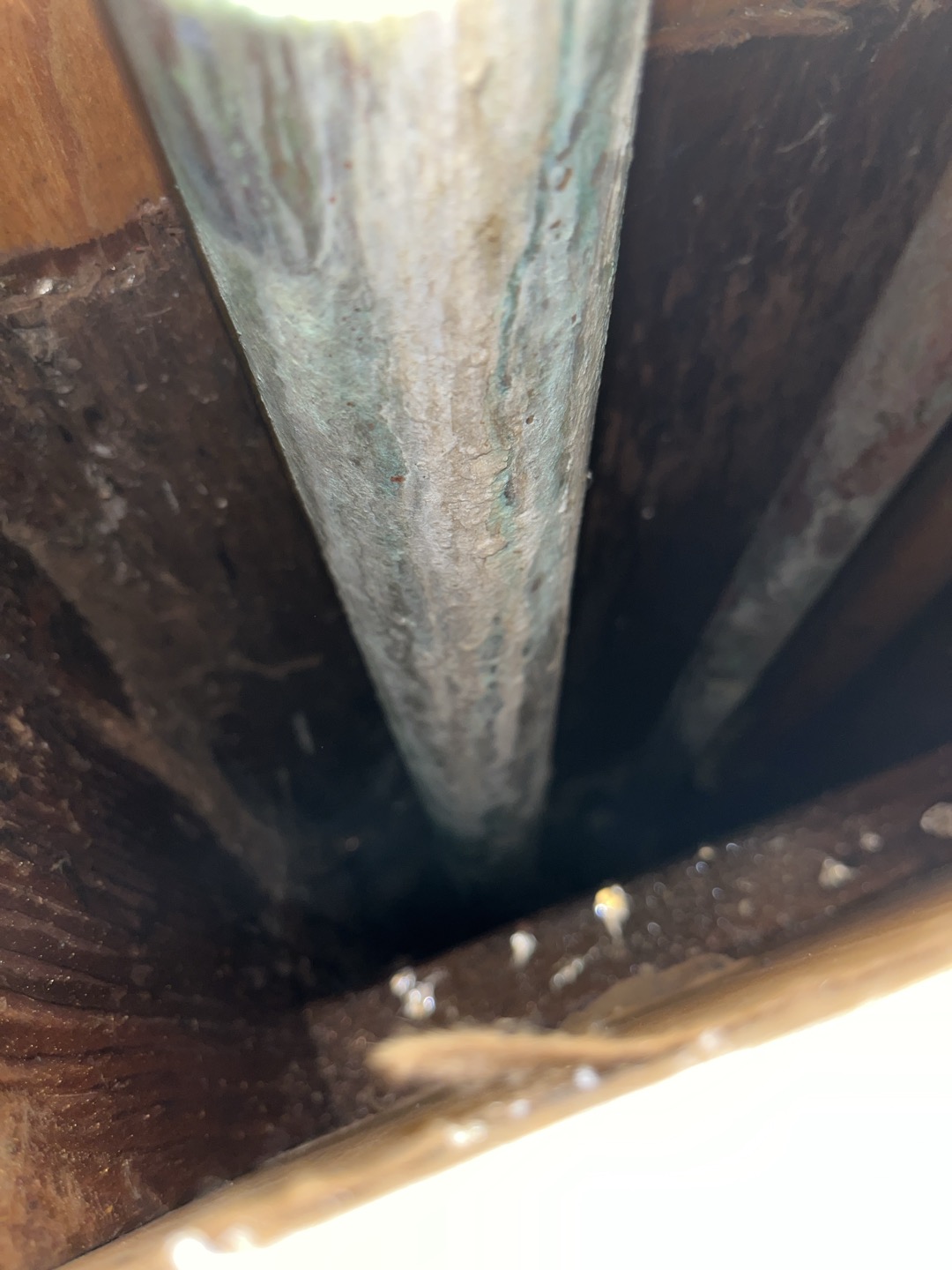 Customer had a leak in the ceiling of Carolyn’s cafe. The leak was located at a 2” copper couplings for the main feed of the building. Shut water off and repaired damaged section  Customer had a leak in the ceiling of Carolyn’s cafe. The leak was located at a 2” copper couplings for the main feed of the building. Shut water off and repaired damaged section