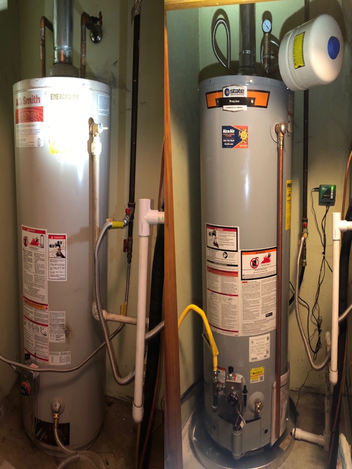 Replacement of 40 gallon gas water heater for local residential customer in Hallsville Tx 