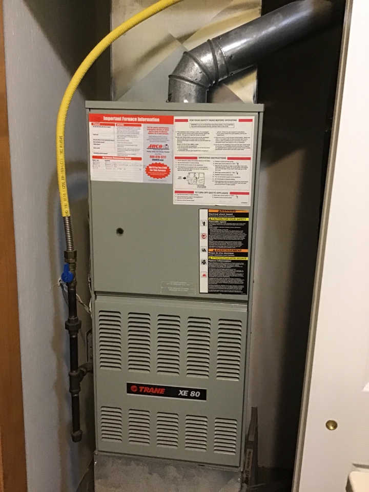 Trane furnace is tuned up for winter