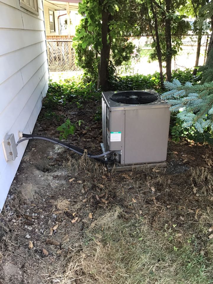 Rheem a/c tuned up, replaced capacitor 