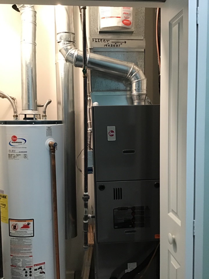 Rheem furnace tuned up