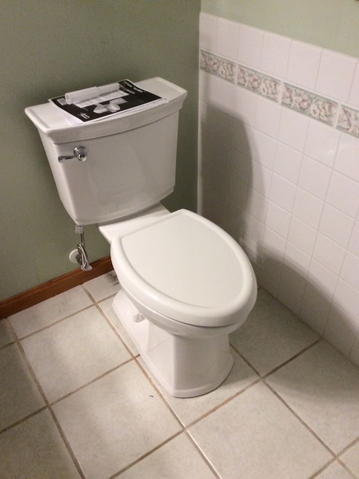 Just got done installing this toilet looking great!  Hay call us and schedule an appointment for furnace tune up,, winter is around the corner 