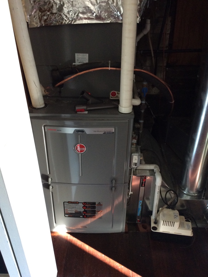 Rheem furnace tune up, system is ready for winter 