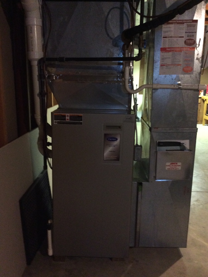 Carrier furnace all tuned up, ready for winter 