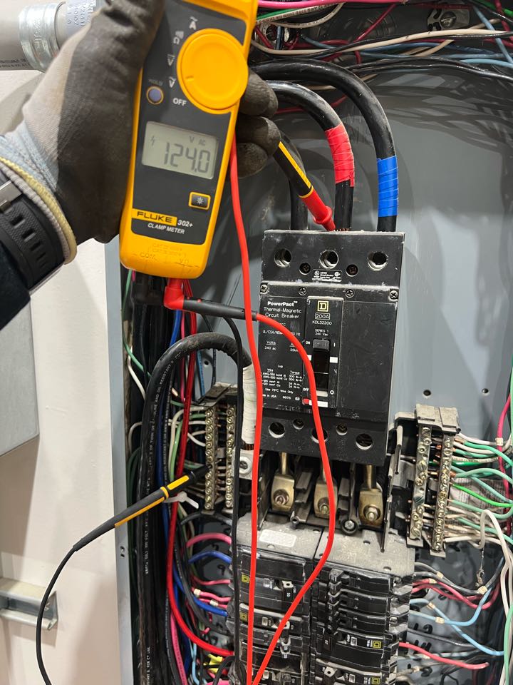 Came out this morning as an emergency call. Customer claimed a couple of their lights across the building were not working. After some diagnostic testing, this was an issue from the power company as they were losing power on a phase on their 3 phase service.  Came out this morning as an emergency call. Customer claimed a couple of their lights across the building were not working. After some diagnostic testing, this was an issue from the power company as they were losing power on a phase on their 3 phase service.