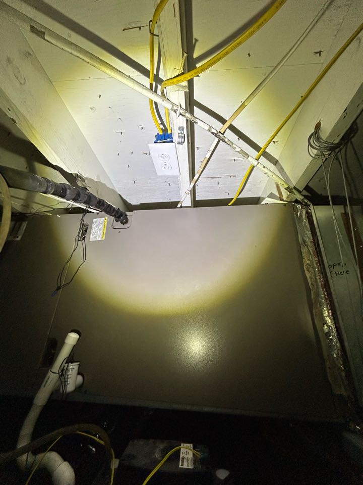 We were called to a Knightdale NC home to troubleshoot an outlet that was giving out 240 volts instead of 120 volts. We found that the outlet was originally installed incorrectly, which was causing the issue. We fixed the wiring and replaced the outlet, ensuring that it was wired correctly and giving out the proper voltage. The customer was very grateful for our help and was impressed with our knowledge and expertise.⚡️