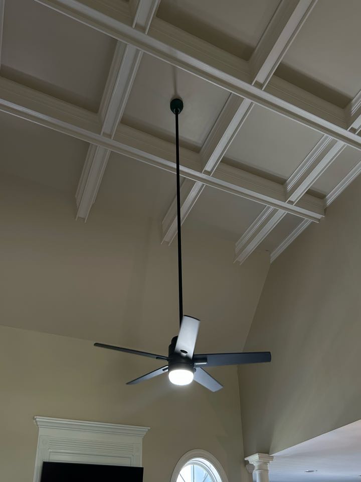 We were called to replace a ceiling fan for a customer in their Clayton, NC home. We replaced their fan with a much newer model and our customer was very happy with the results and our knowledge.⚡️