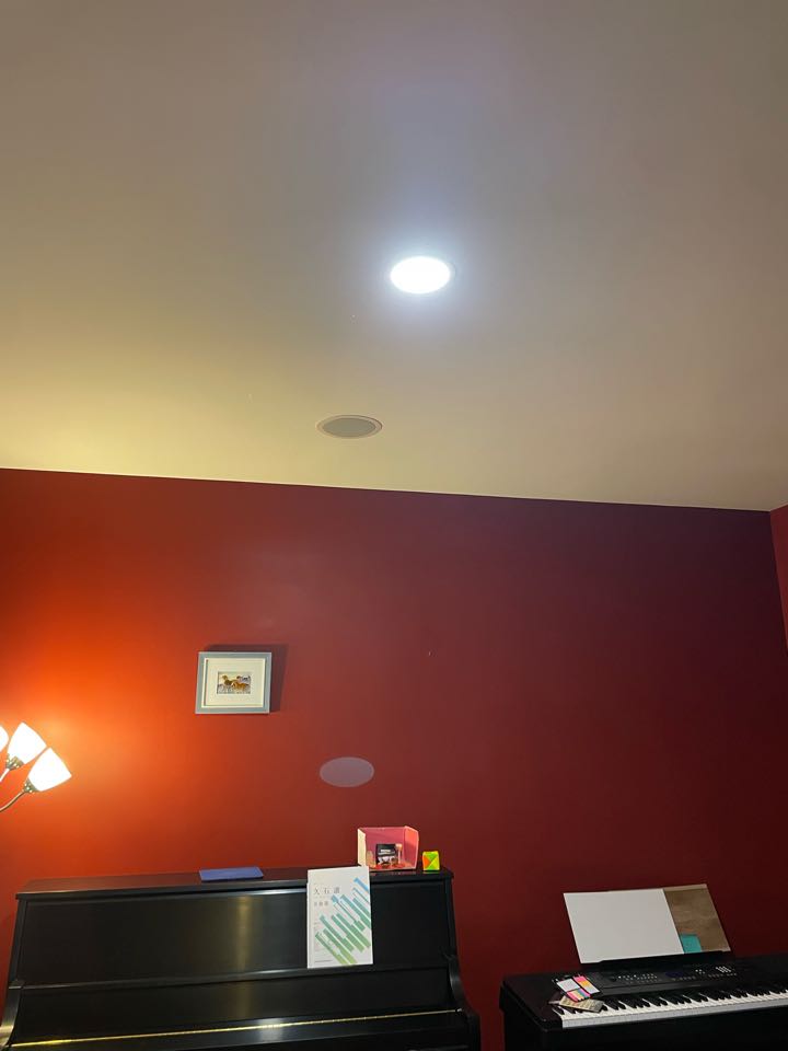 The Royal team just completed an emergency call in the Fuquay-Varina, NC area. This customer had a chandelier fixture come down off the ceiling due to an improper light box. The customer was given several different options on how to resolve the issue but he chose to have us completely remove the chandelier and install a color selectable LED wafer light. Call Royal Electric if you have any electrical emergencies! ⚡️⚡️