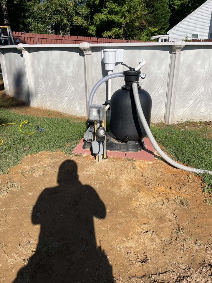 New dedicated circuit for a pool pump just completed and inspection passed in the Holly Springs, NC area. Call Royal Electric for all your Electrical services needs!