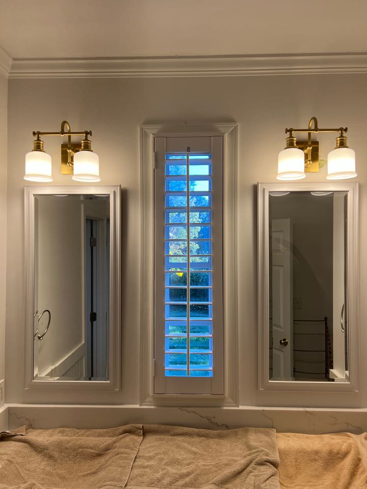 We came out to install 2 vanity lights for Marilyn, this bathroom remodel is looking great! 🤩 We came out to install 2 vanity lights for Marilyn, this bathroom remodel is looking great! 🤩