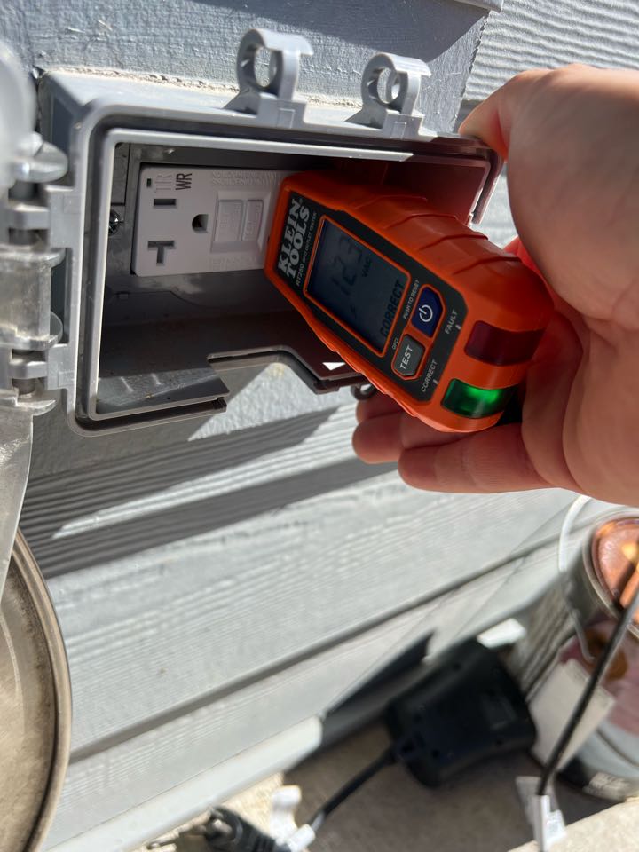 Came out to replace a GFCI outdoor outlet for Robert!  Came out to replace a GFCI outdoor outlet for Robert!