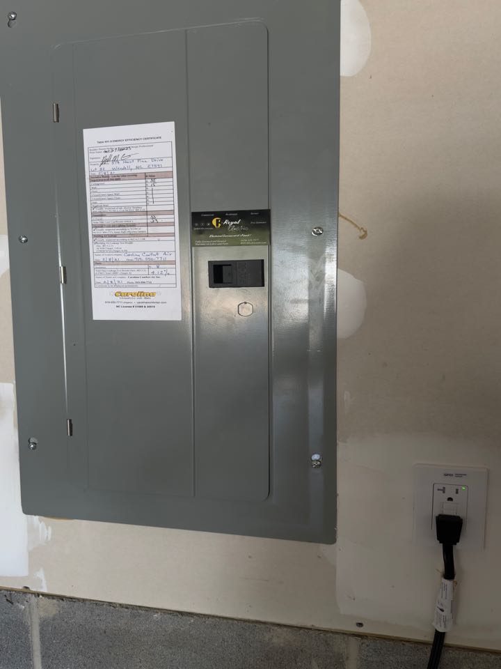 Today, we visited Wendell, North Carolina, to install a dedicated circuit in a garage. The customer had been experiencing issues with his existing circuit, which kept tripping whenever he plugged in his refrigerator. Upon arrival, we successfully installed a new dedicated line in the garage, and the refrigerator is now functioning properly. 