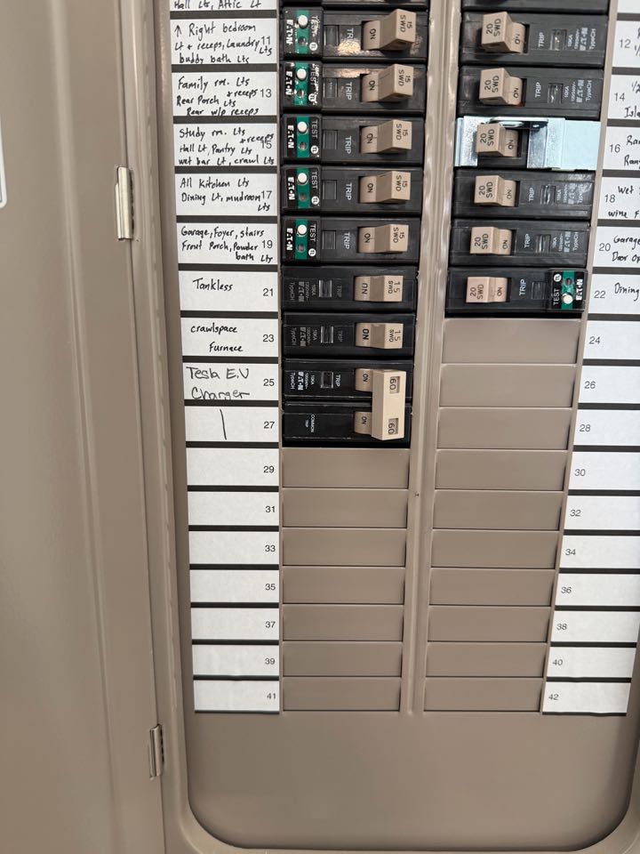 We came out for Shivani to run a dedicated circuit and install an EV Charger! 