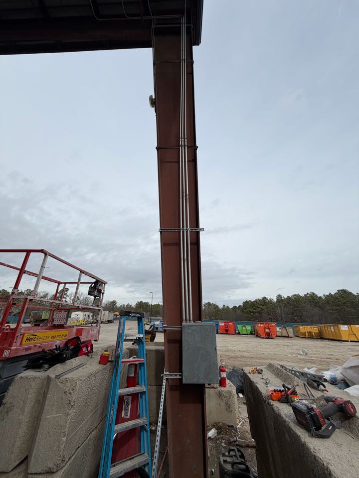 Tate called the Royal electric crew to Meridian Waste to repair some conduit and their panel