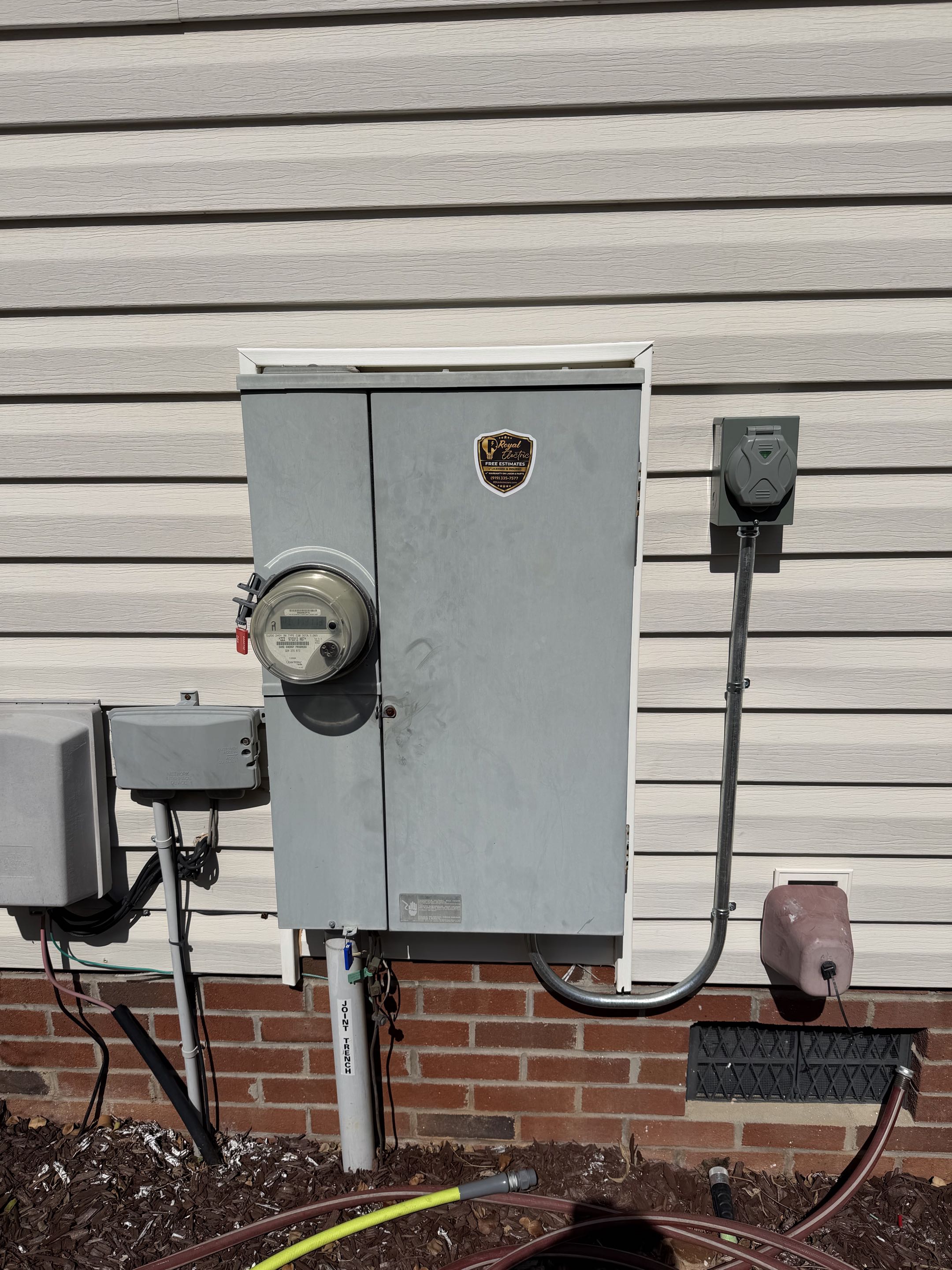 Aaron called the Royal Electric team to his home in Clayton to install a 50 Amp generator inlet! 